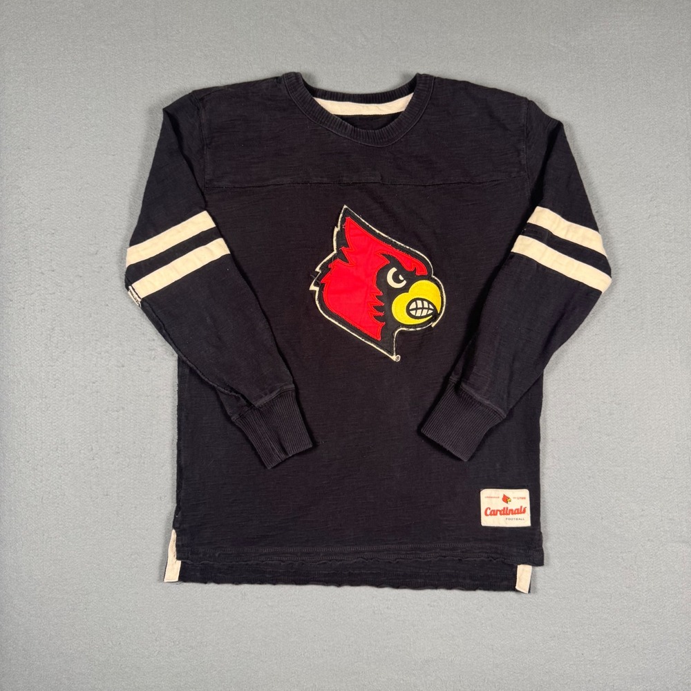 Original Retro Brand Louisville Cardinals Football Shirt Mens M Black Cotton Tee